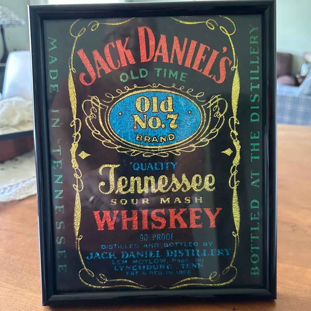 Jack Daniels No. 7 Framed Foil Sign